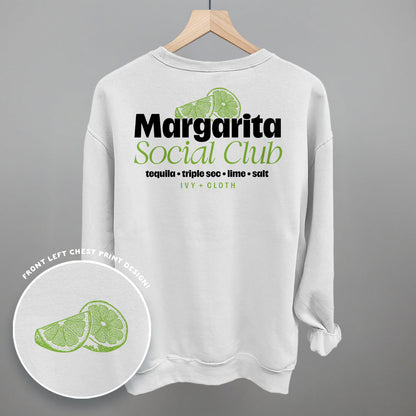 Margarita Social Club (Back Print) Funny Sweatshirt in White – Ivy + Cloth