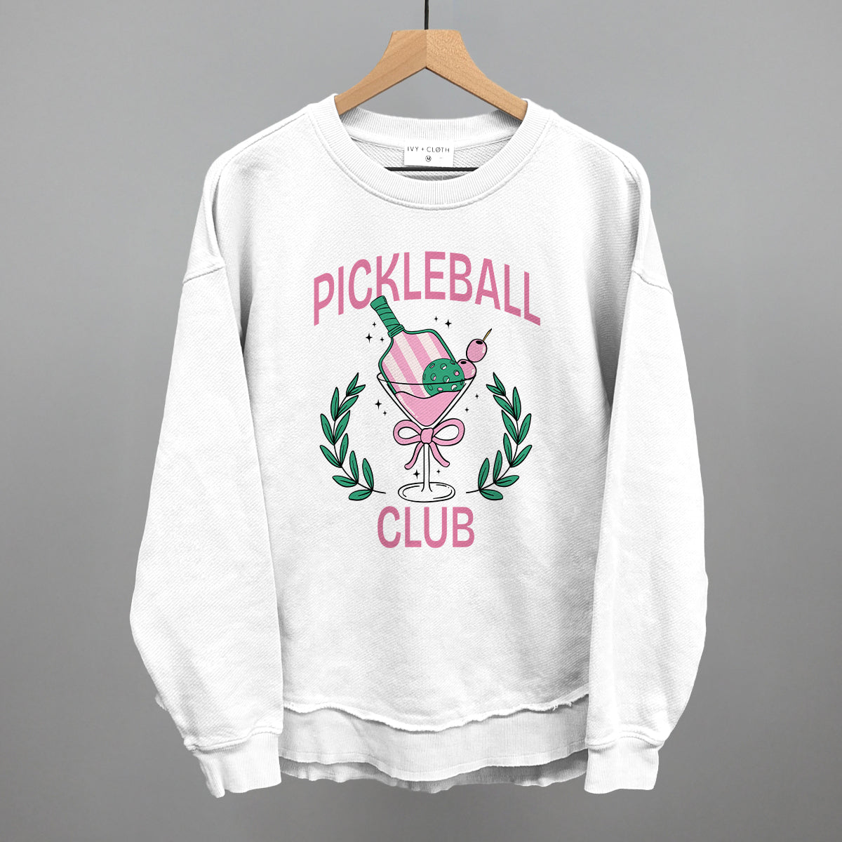 Pickleball Club Martini Funny Oversized Terry Poncho in White – Ivy + Cloth