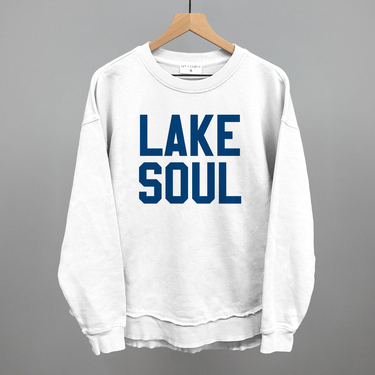 Lake Soul Funny Oversized Terry Poncho in White – Ivy + Cloth