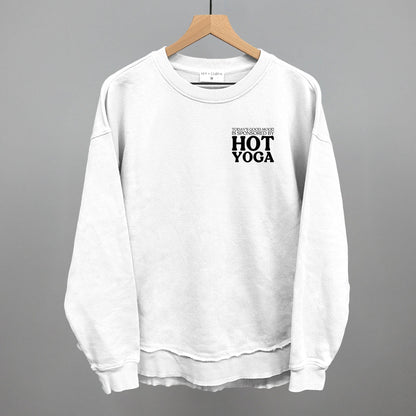 Mood Sponsored By Hot Yoga (Left Chest) Funny Oversized Terry Poncho in White – Ivy + Cloth