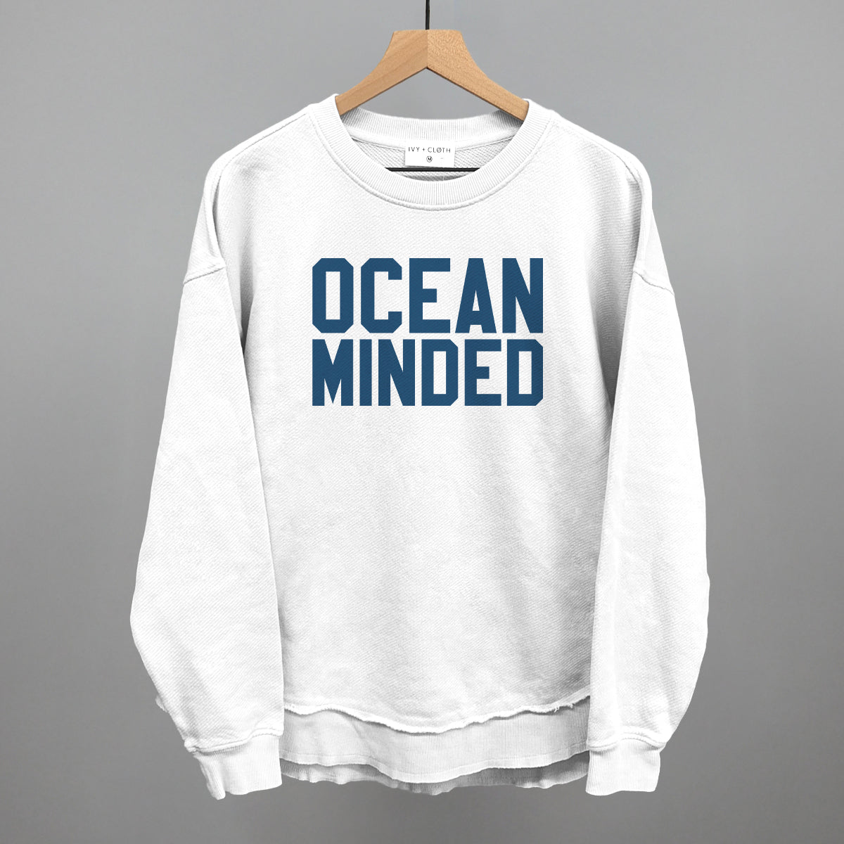 Ocean Minded Funny Oversized Terry Poncho in White – Ivy + Cloth