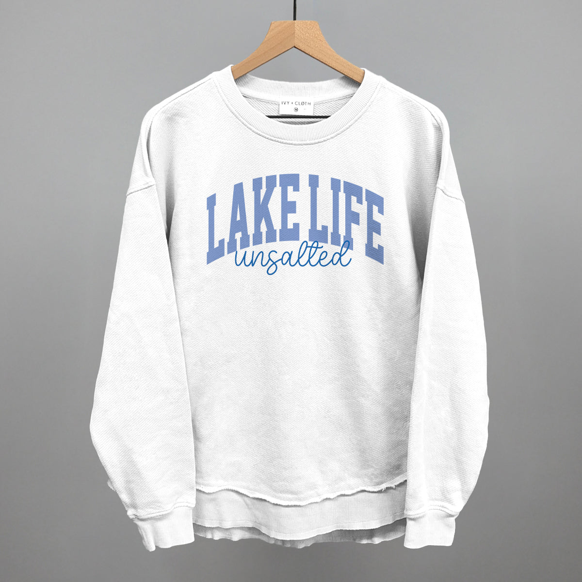 Lake Life Unsalted graphic top in White
