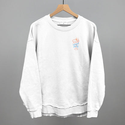 Served Daily Martini graphic top in White