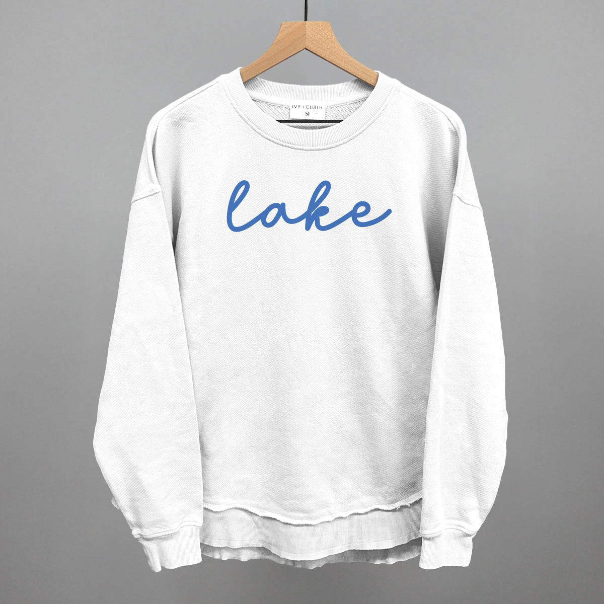 Lake Life Script graphic top in White