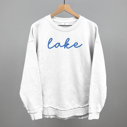 Lake Life Script graphic top in White