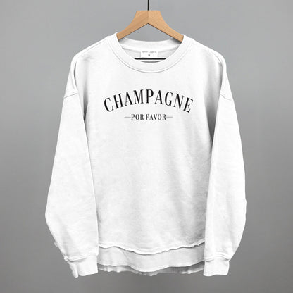 Champagne Por Favor Funny Oversized Terry Poncho in White – Ivy + Cloth