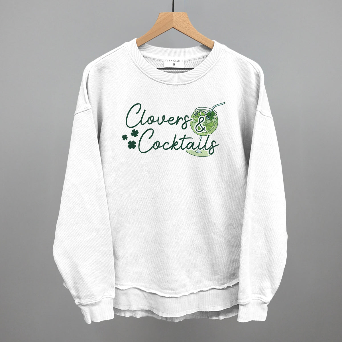 Clovers & Cocktails Funny Oversized Terry Poncho in White – Ivy + Cloth