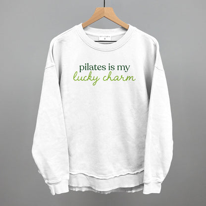 Pilates Is My Lucky Charm St. Patrick's Day graphic top in White