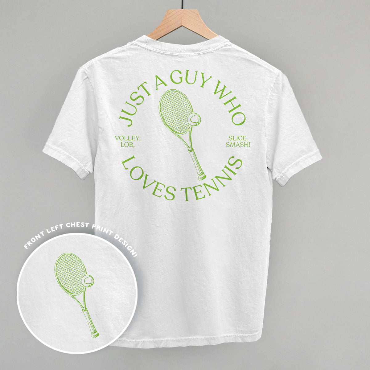 Just A Guy Who Loves Tennis (Back Print) Funny Sweatshirt in White – Ivy + Cloth