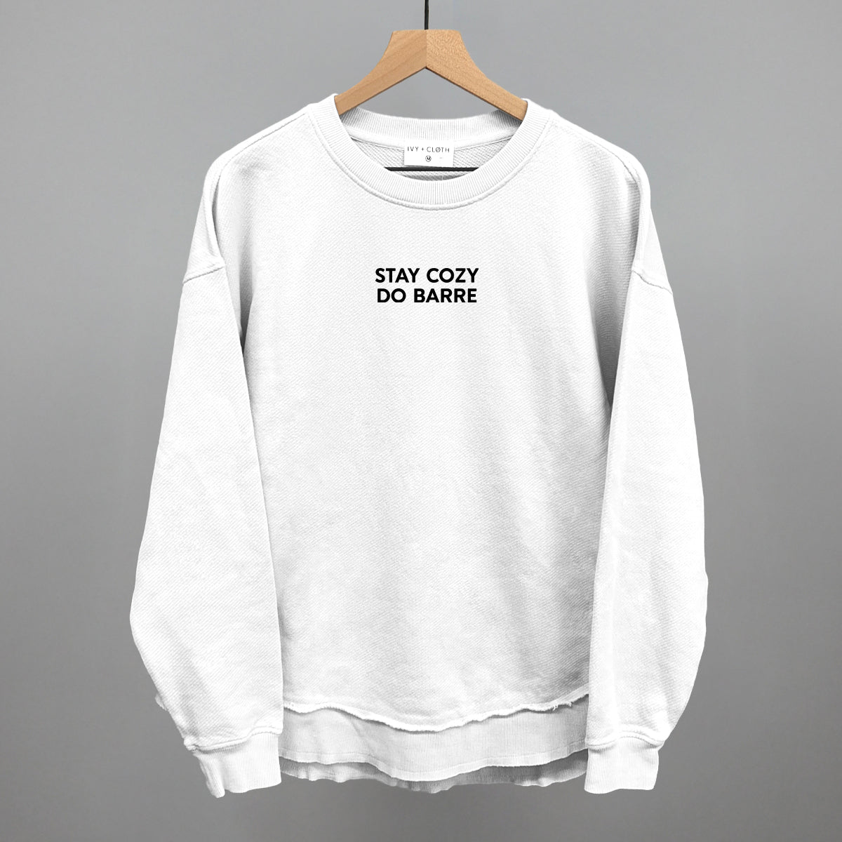 Stay Cozy Do Barre Funny Oversized Terry Poncho in White – Ivy + Cloth