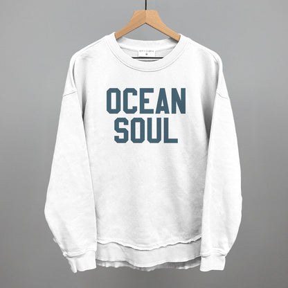 Ocean Soul Beach graphic top in White