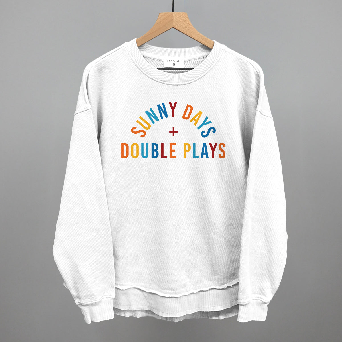 Sunny Days and Double Plays Baseball graphic top in White