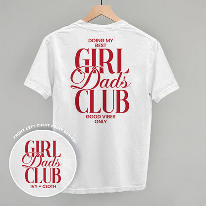 Girl Dads Club graphic top in White
