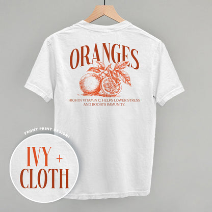 Orange Wellness (Back Print) Funny Shirt & Sweatshirt in White – Ivy + Cloth