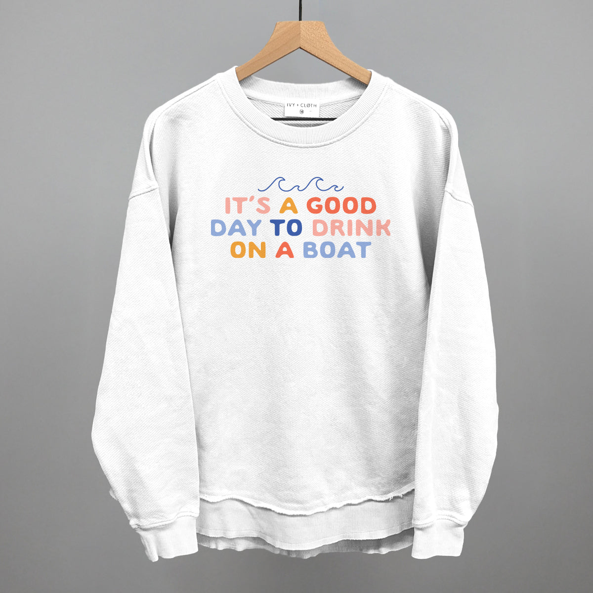 It's A Good Day To Drink On A Boat graphic top in White