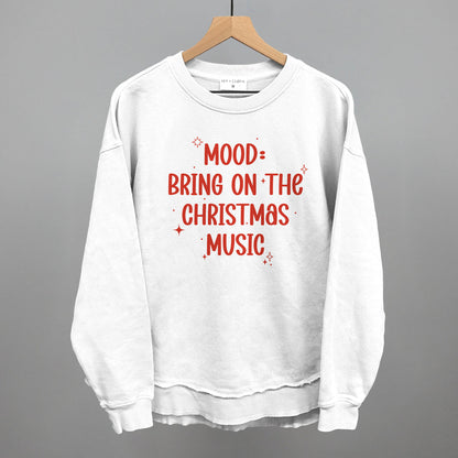 Mood: Bring On The Christmas Music Funny Oversized Terry Poncho in White – Ivy + Cloth
