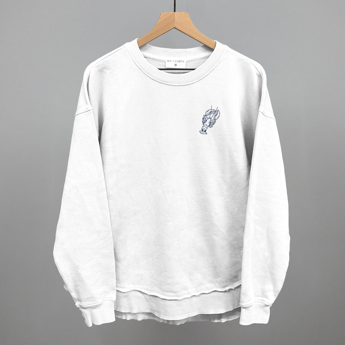 Lobster Coastal graphic top in White