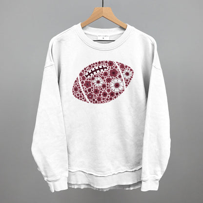 Floral Football Maroon Funny Oversized Terry Poncho in White – Ivy + Cloth