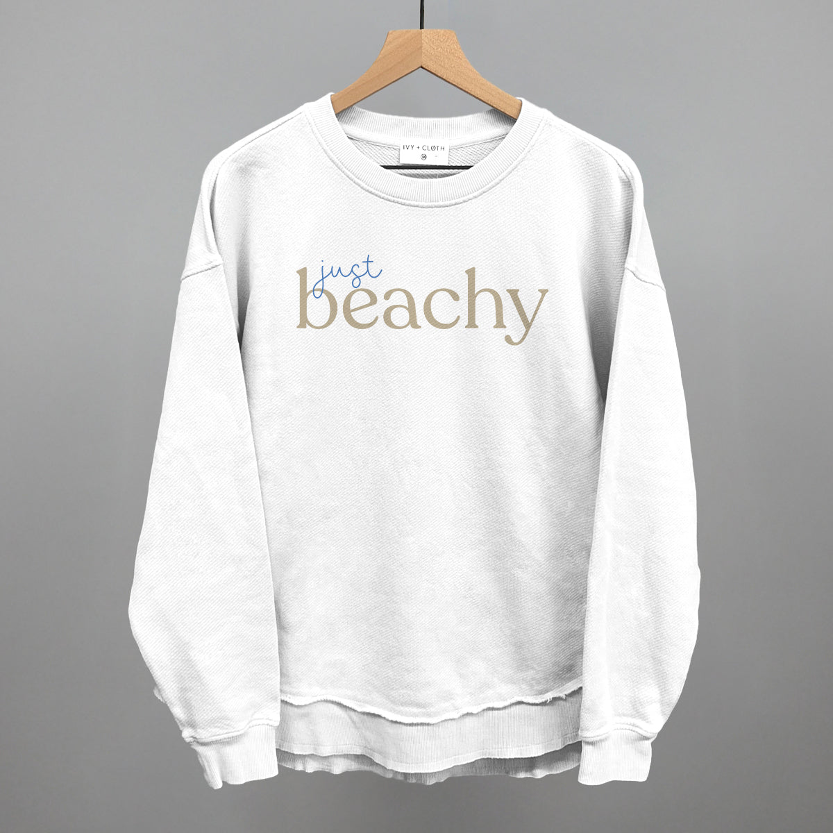 Just Beachy Beach graphic top in White
