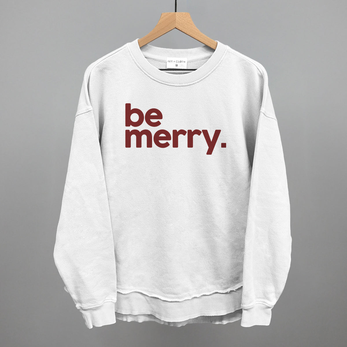 Be Merry Funny Oversized Terry Poncho in White – Ivy + Cloth