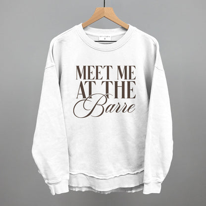 Meet Me At The Barre Funny Oversized Terry Poncho in White – Ivy + Cloth