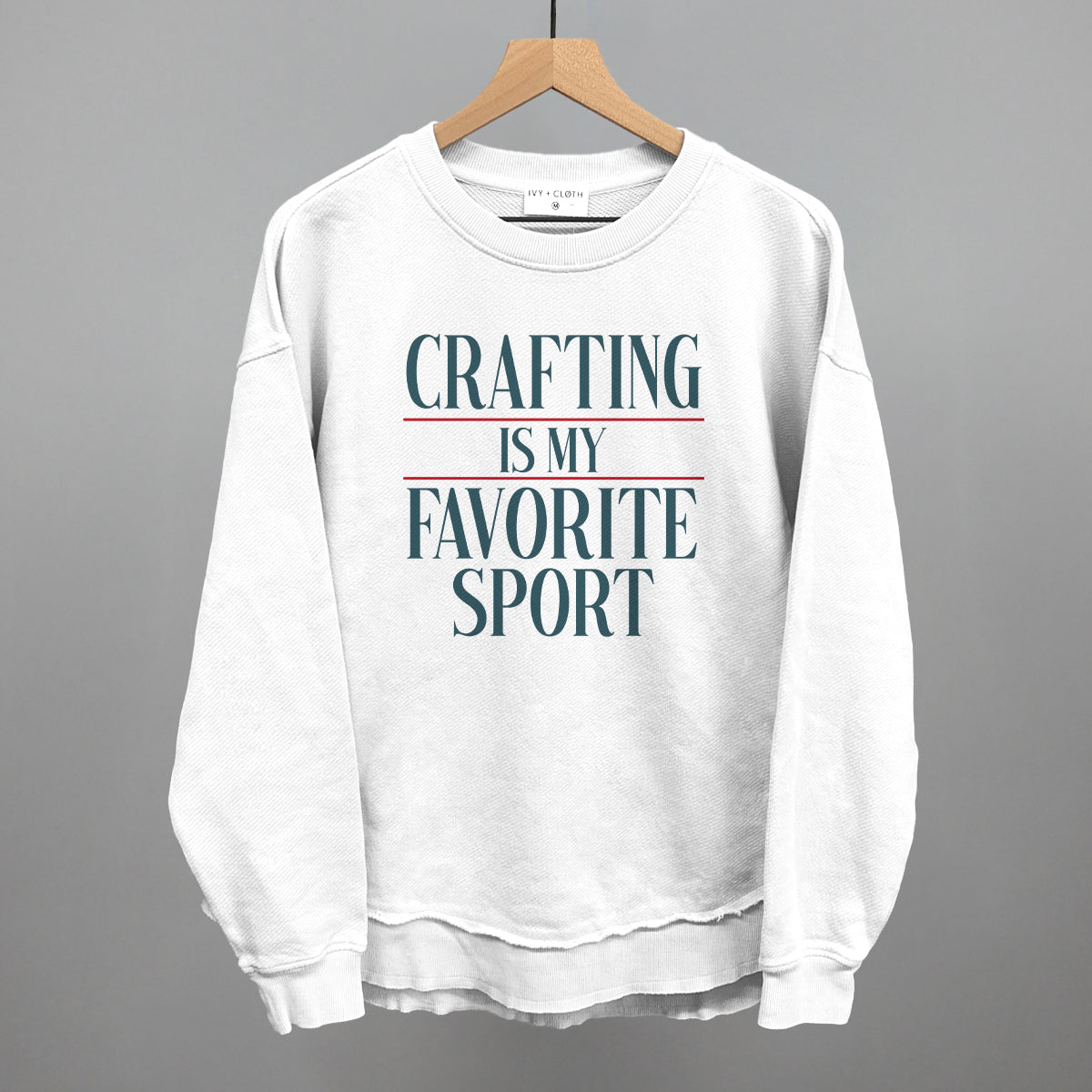 Crafting Is My Favorite Sport graphic top in White