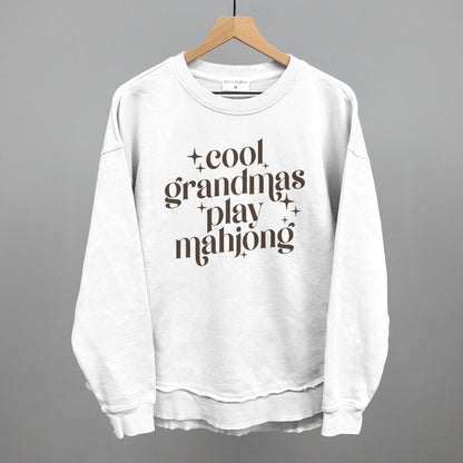 Cool Grandmas Play Mahjong graphic top in White