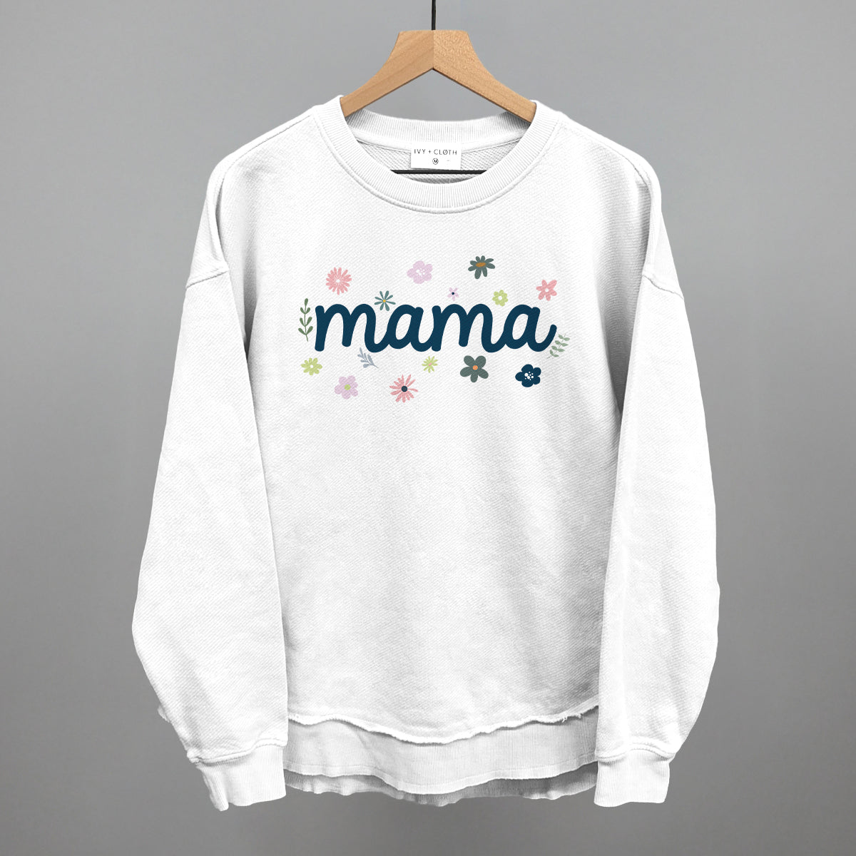 Mama Dainty Floral graphic top in White