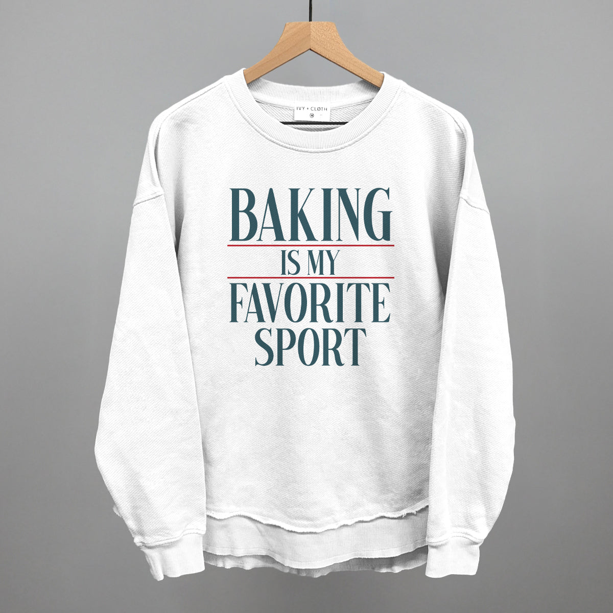 Baking Is My Favorite Sport graphic top in White