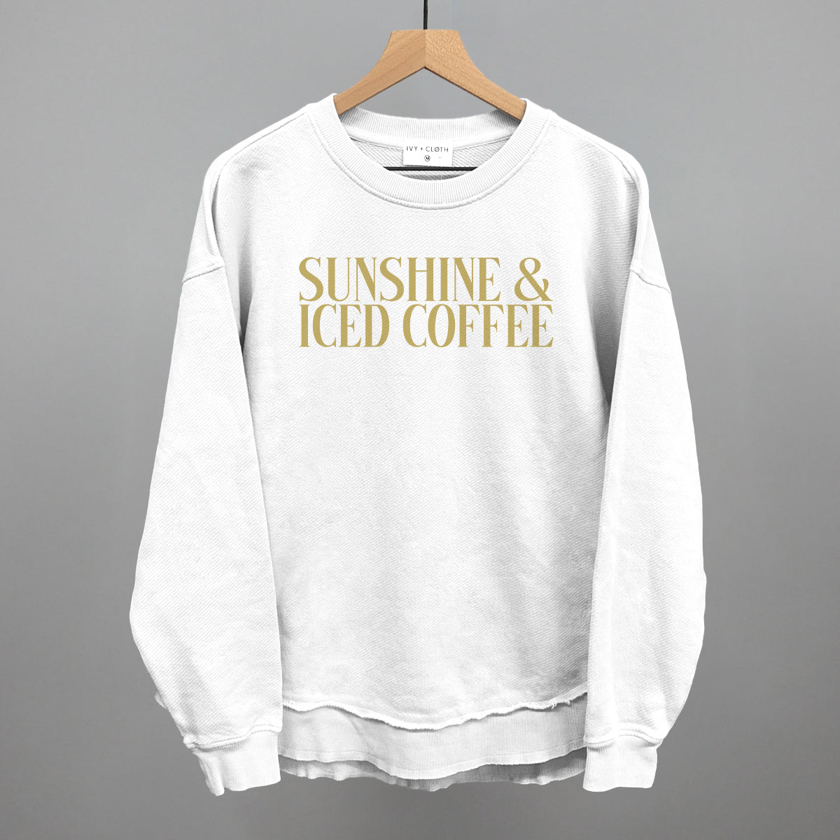 Sunshine & Iced Coffee graphic top in White
