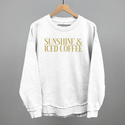 Sunshine & Iced Coffee graphic top in White