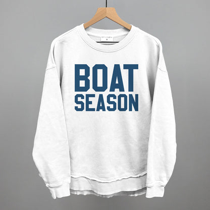 Boat Season Funny Oversized Terry Poncho in White – Ivy + Cloth