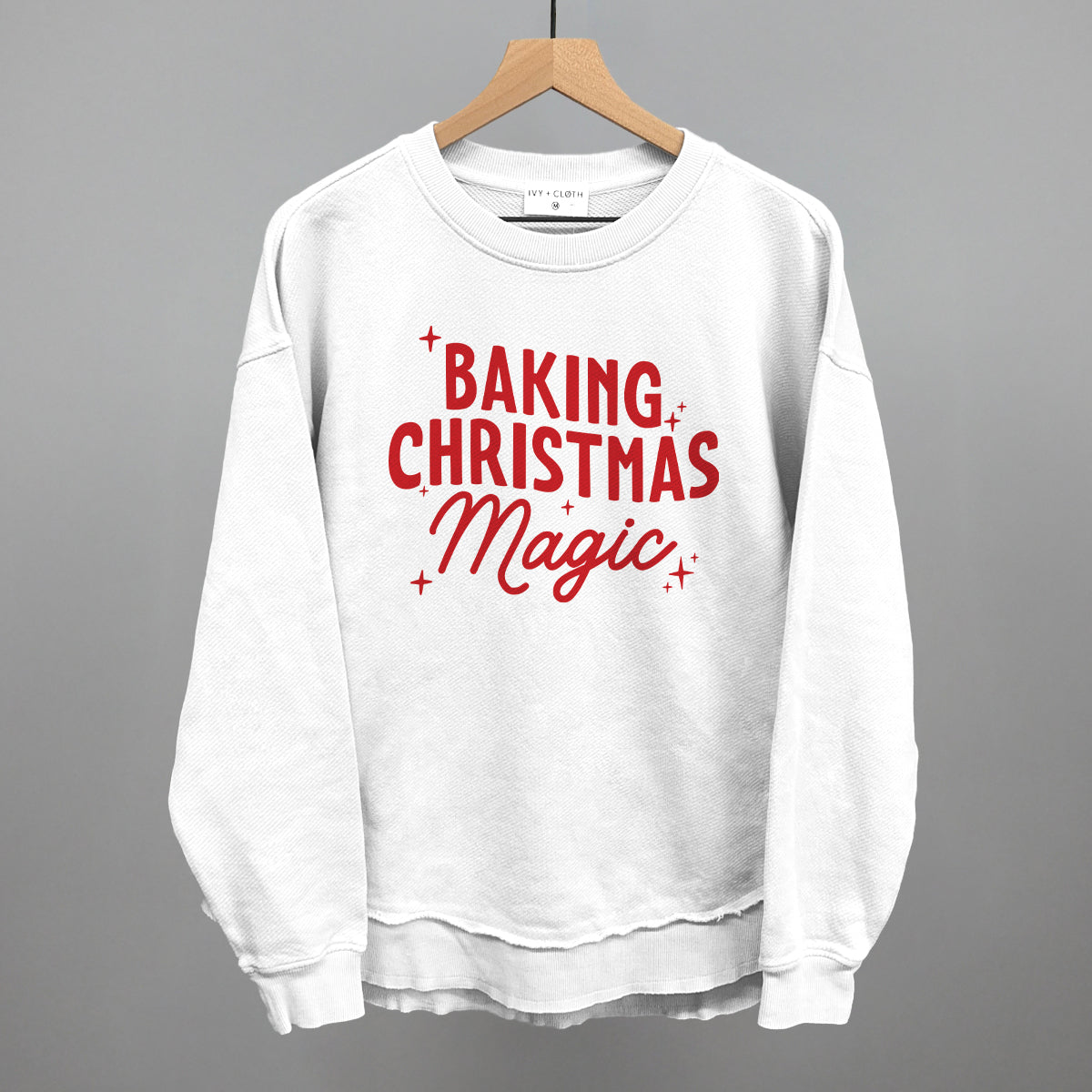 Baking Christmas Magic Funny Oversized Terry Poncho in White – Ivy + Cloth