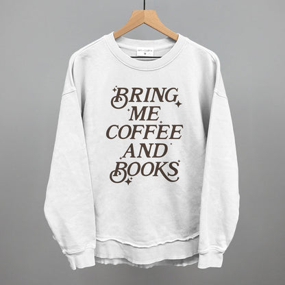 Bring Me Coffee And Books Funny Oversized Terry Poncho in White – Ivy + Cloth
