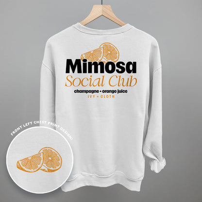 Mimosa Social Club (Back Print) Funny Sweatshirt in White – Ivy + Cloth