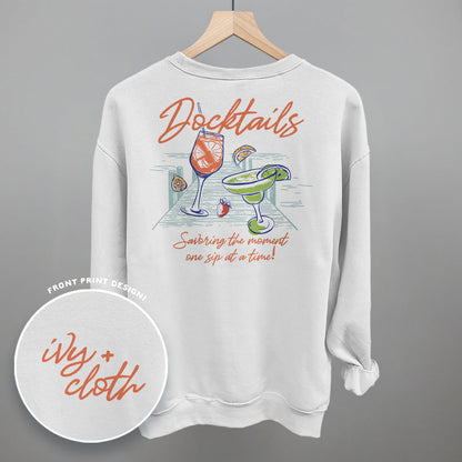 Docktails (Back Print) Funny Shirt & Sweatshirt in White – Ivy + Cloth