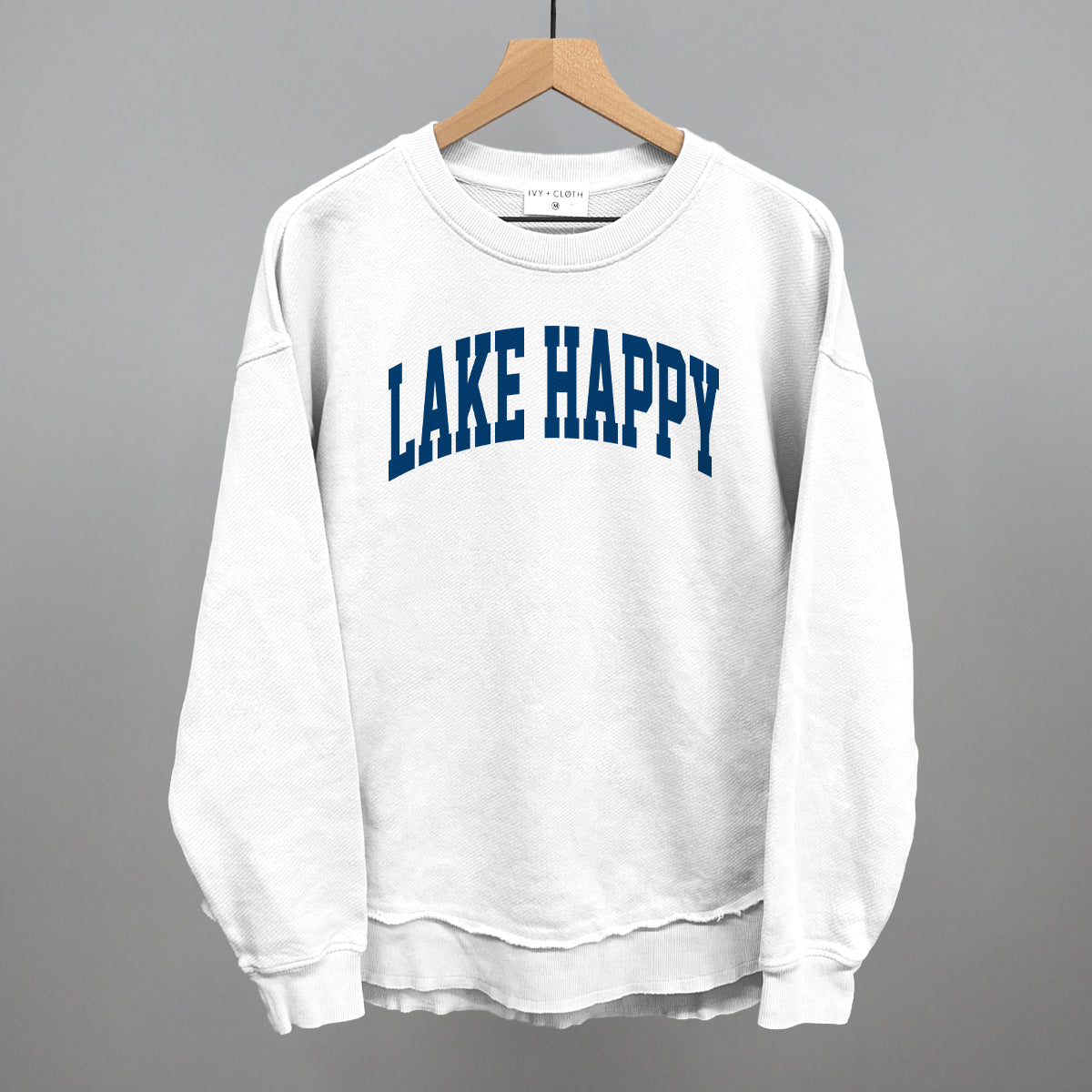Lake Happy graphic top in White