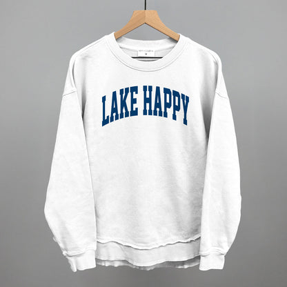 Lake Happy graphic top in White