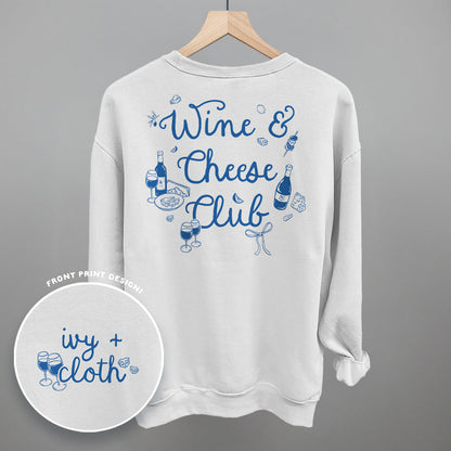 Wine & Cheese Club (Back Print) Funny Shirt & Sweatshirt in White – Ivy + Cloth