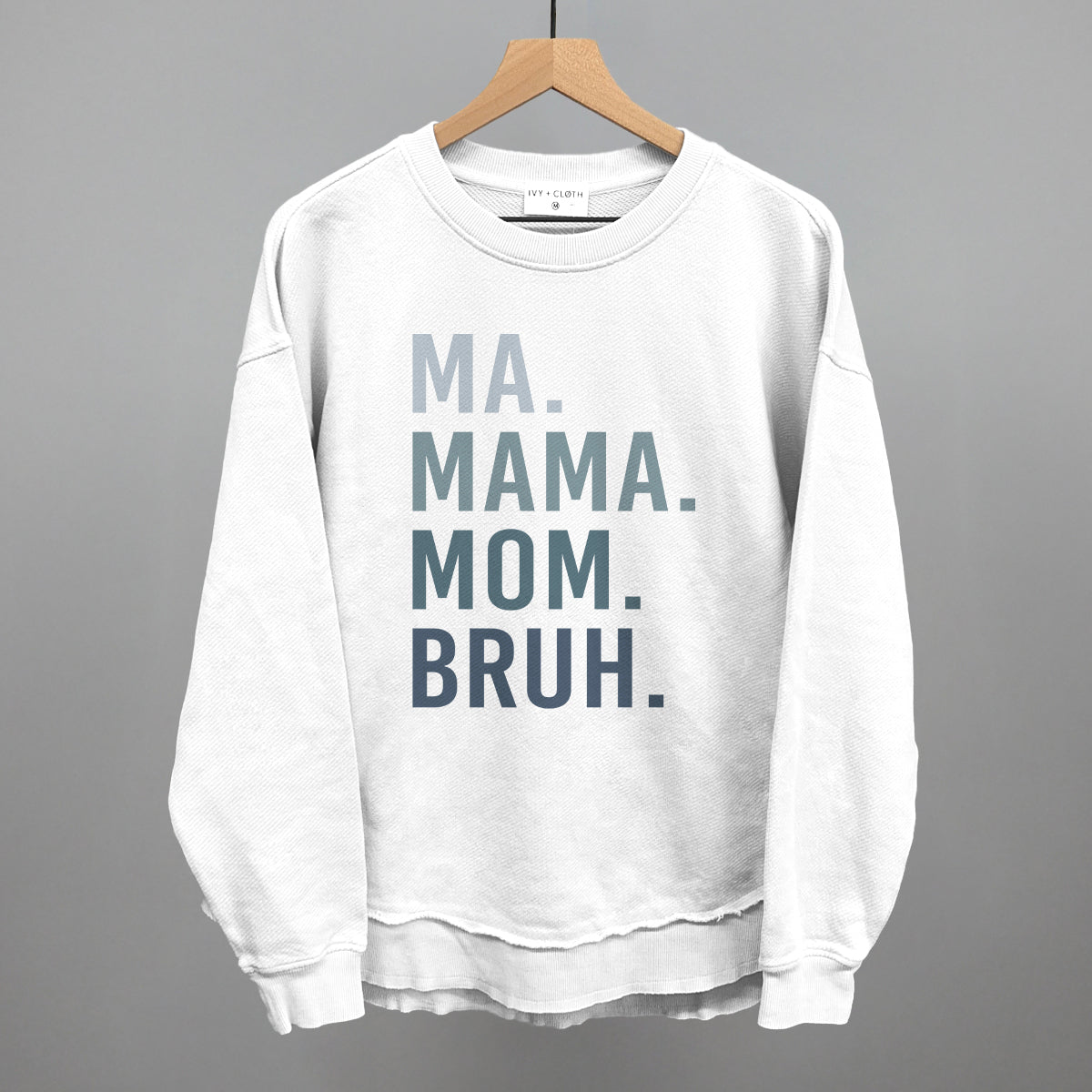 Ma Mama Mom Bruh graphic top in White