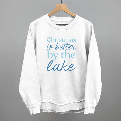 Christmas Is Better By The Lake Funny Oversized Terry Poncho in White – Ivy + Cloth