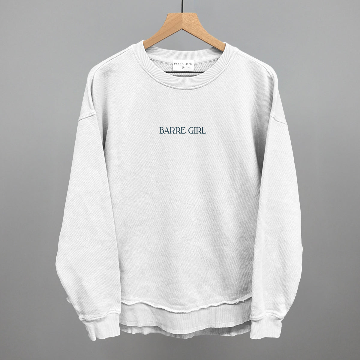 Barre Girl graphic top in White