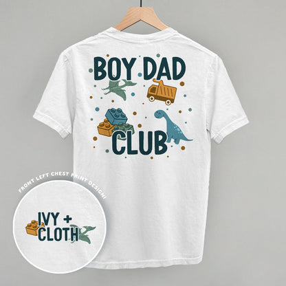 Boy Dad Club Doodles (Back Print) Funny Shirt & Sweatshirt in White – Ivy + Cloth