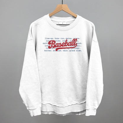Baseball Terms Funny Oversized Terry Poncho in White – Ivy + Cloth