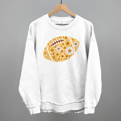 Floral Football Yellow Funny Oversized Terry Poncho in White – Ivy + Cloth