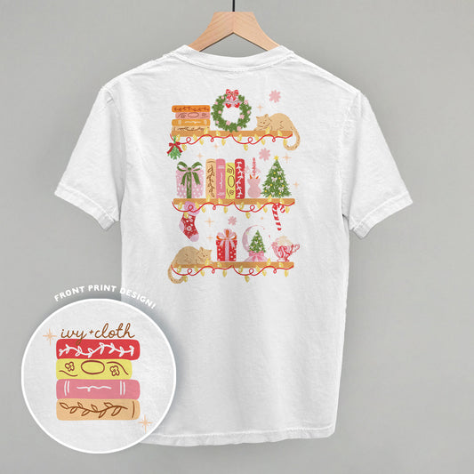 Holiday Bookshelf Doodles (Back Print) Funny Shirt & Sweatshirt in White – Ivy + Cloth