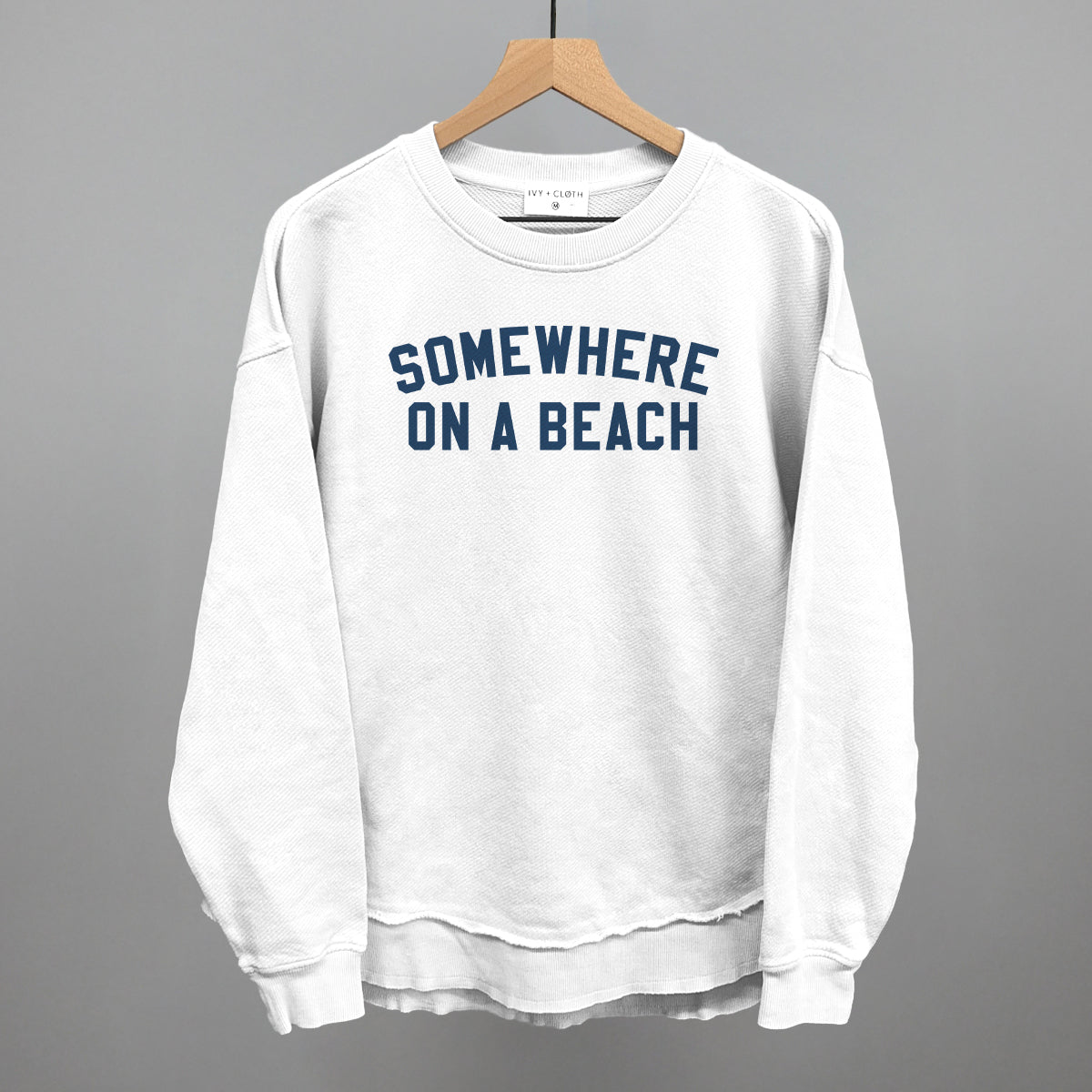 Somewhere On A Beach graphic top in White