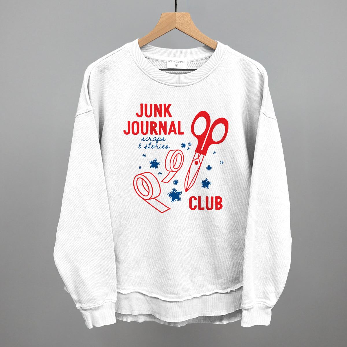 Junk Journal Club Funny Oversized Terry Poncho in White – Ivy + Cloth