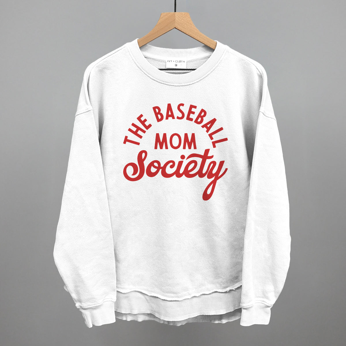 The Baseball Mom Society Funny Oversized Terry Poncho in White – Ivy + Cloth