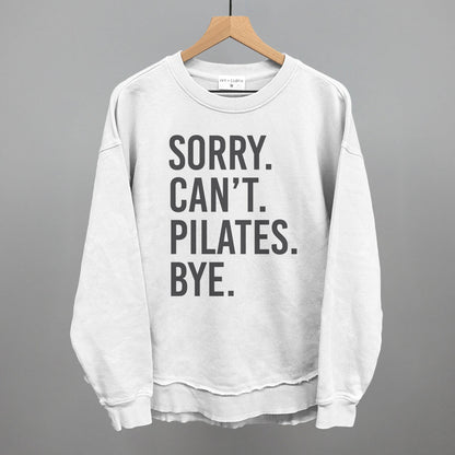 Sorry Can't Pilates Bye Funny Oversized Terry Poncho in White – Ivy + Cloth